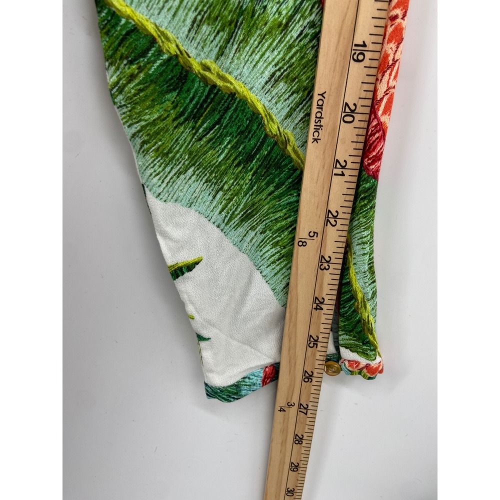 Farm Rio Maxi Dress Women Large Forest Palm Pineapple Plunging Neckline Tropical - Picture 7 of 11